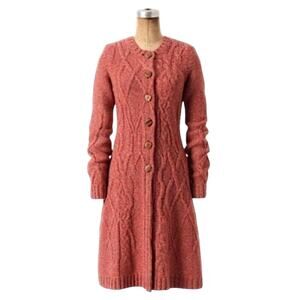 Anthropology Red/Orange Cardigan Sweater | Size M